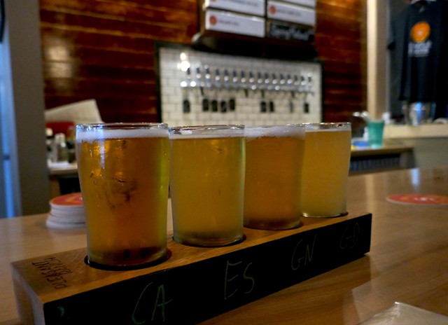A flight of beer at Simple Roots - ANDREA SUOZZO