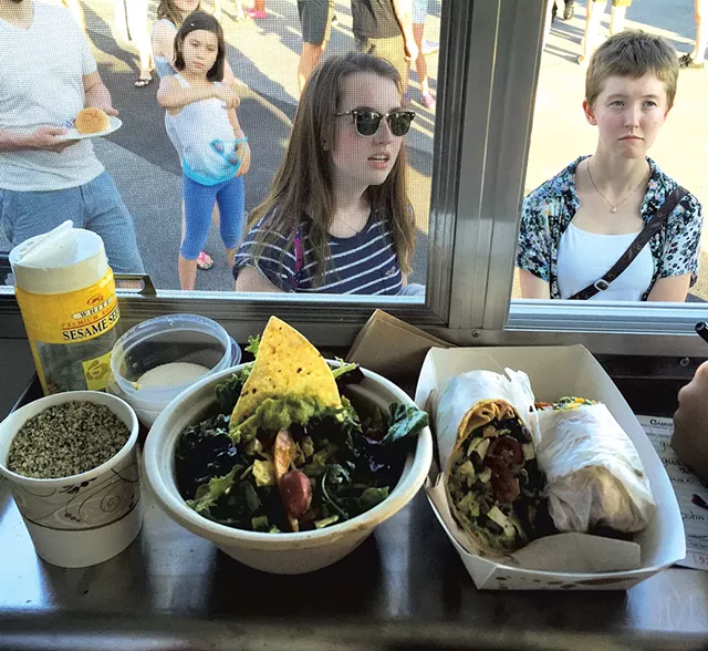 Salad and wrap inside the Streetgreens food truck - SALLY POLLAK