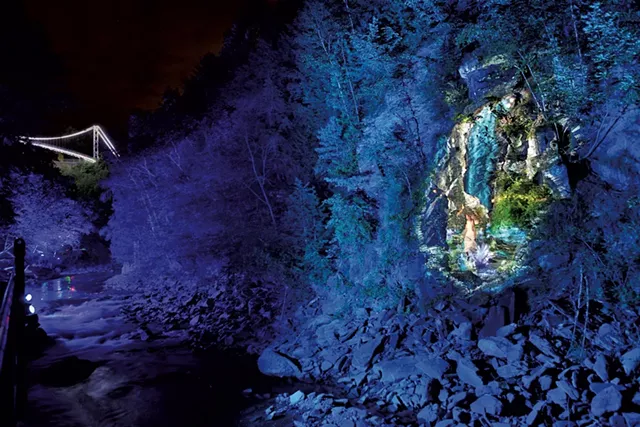 Cliffside projection at ForestaLumina - COURTESY OF FORESTA LUMINA