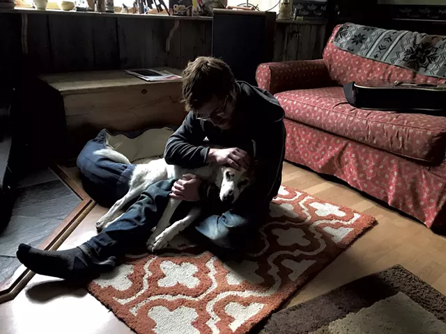 Dan and Buckley on the morning he died - COURTESY OF ALEX HUDSON