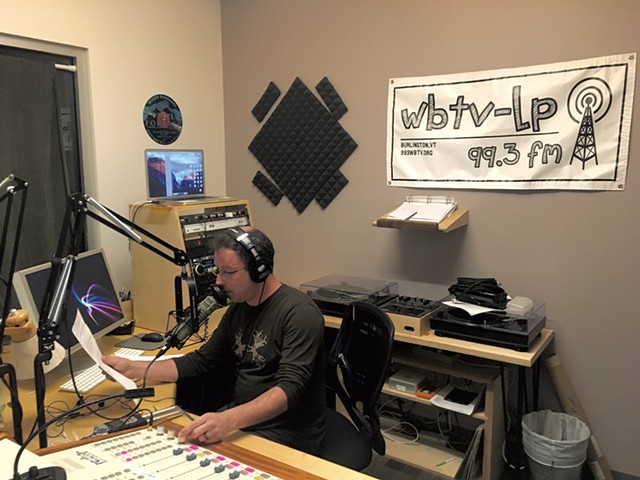 WBTV-LP DJ Adam Rabin recording a show at the station's studio - DIANE SULLIVAN