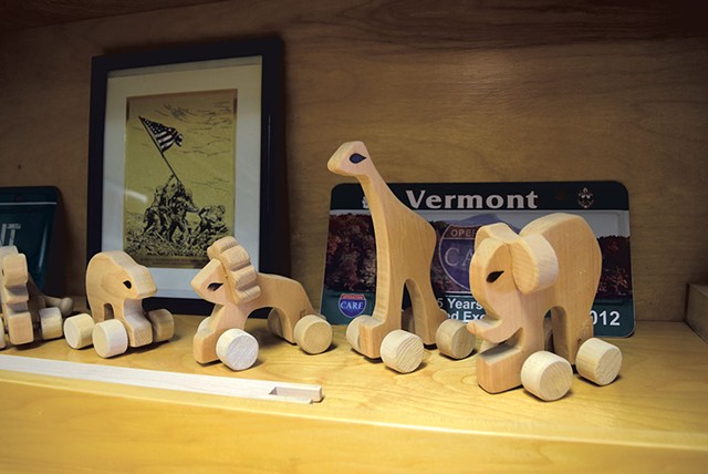 Wooden toys made by inmates - TERRI HALLENBECK
