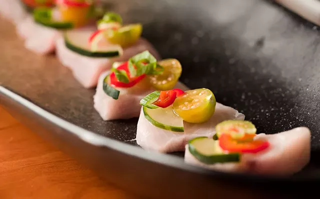 Hamachi crudo - OLIVER PARINI