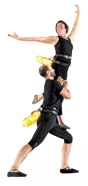 Chatch Pregger and Avi Waring dancing as fireflies - MATTHEW THORSEN