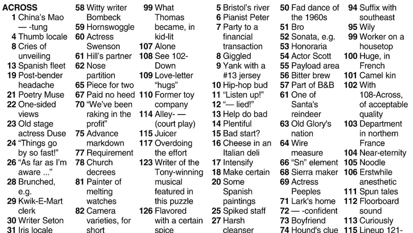 Crossword (7/19/17) | Crossword | Seven Days | Vermont's ...