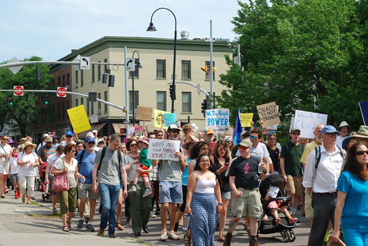 Vermonters Take to the Streets to Protest Immigration Policies