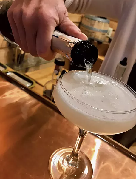 A bubbly cocktail from SILO Distillery - SUZANNE M. PODHAIZER