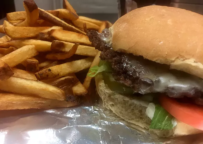 Burger and fries at Buddy's Famous - COURTESY OF BUDDY'S FAMOUS