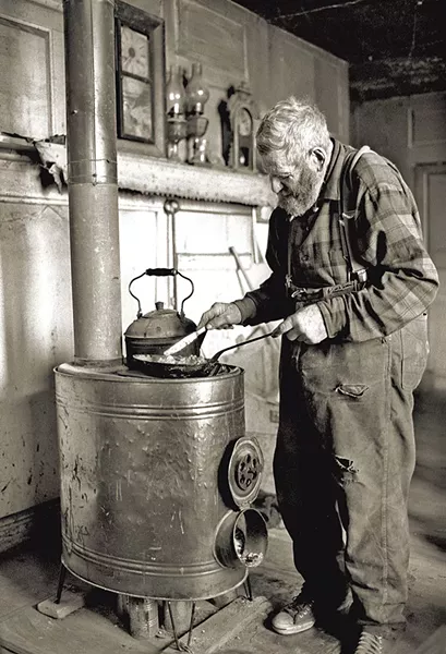 Theron Boyd in "Cooking Supper," Quechee, 1977 - RICHARD W. BROWN