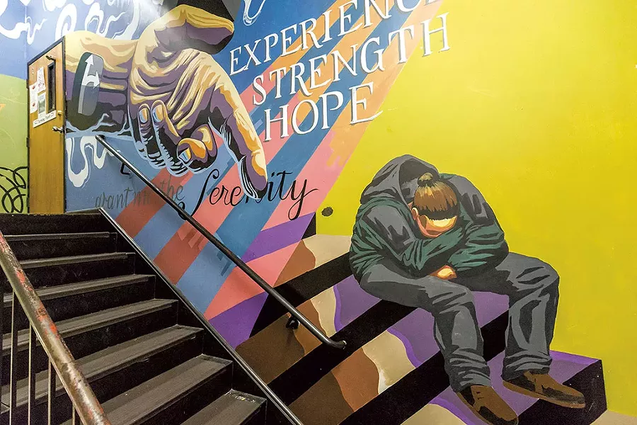 Turning Point Center stairwell mural - OLIVER PARINI