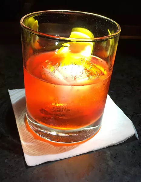 Negroni made with Tom Cat Gin at Pizzeria Verità - SALLY POLLAK