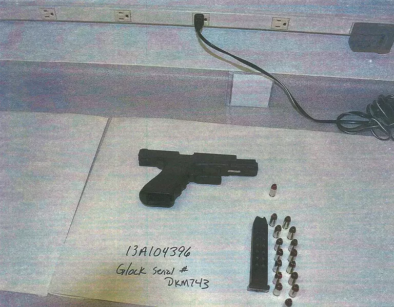 Evidence from the Wayne Brunette shooting - PHOTOS COURTESY OF BURLINGTON POLICE DEPARTMENT