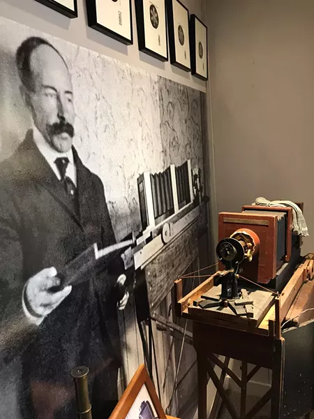 "Snowflake" Bentley and one of his original cameras - SUZANNE M. PODHAIZER