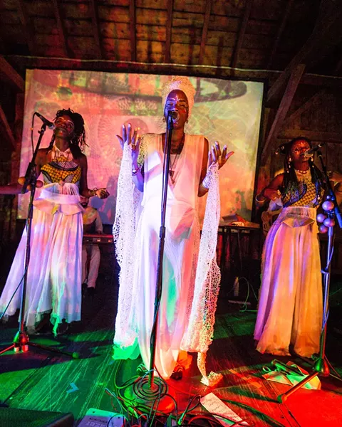 Ngonda Badila (center) of Lady Moon & the Eclipse - COURTESY OF LUKE AWTRY PHOTOGRAPHY