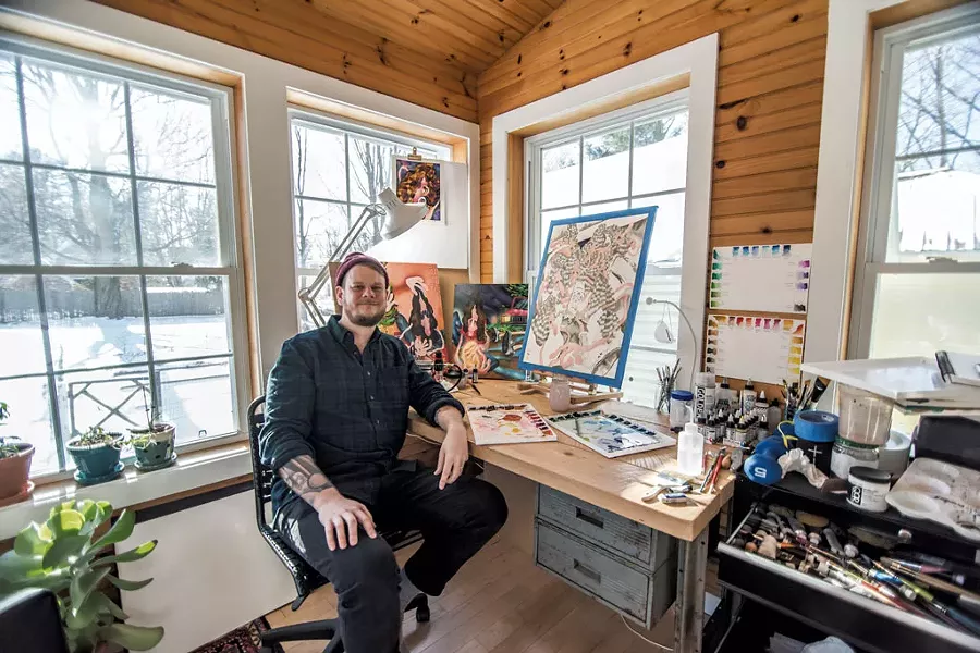 Jeffrey Robbins in his studio - ROBIN KATRICK
