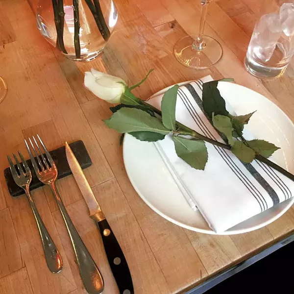 Place setting at the inaugural Chaîne des Rôtisseurs dinner, held at Hen of the Wood - COURTESY OF CHAÎNE DES RÔTISSEURS