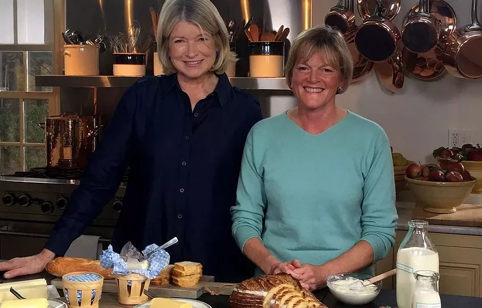 Allison Hooper (right) on Martha Bakes with Martha Stewart - COURTESY OF VERMONT CREAMERY