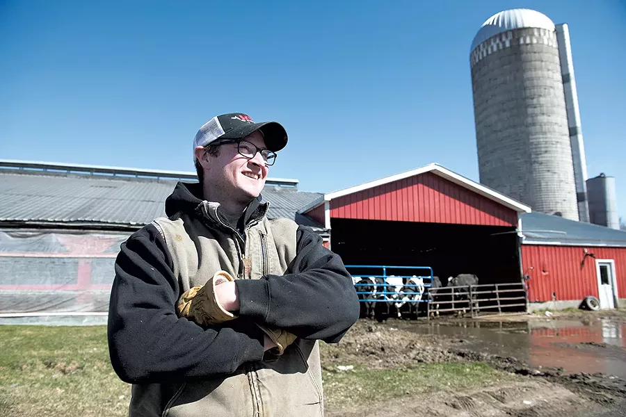 Chase Goodrich on his Salisbury farm - CALEB KENNA