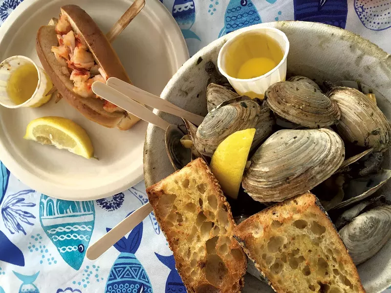 Steamed clams from Joe's Kitchen at Screamin' Ridge Farm - SALLY POLLACK