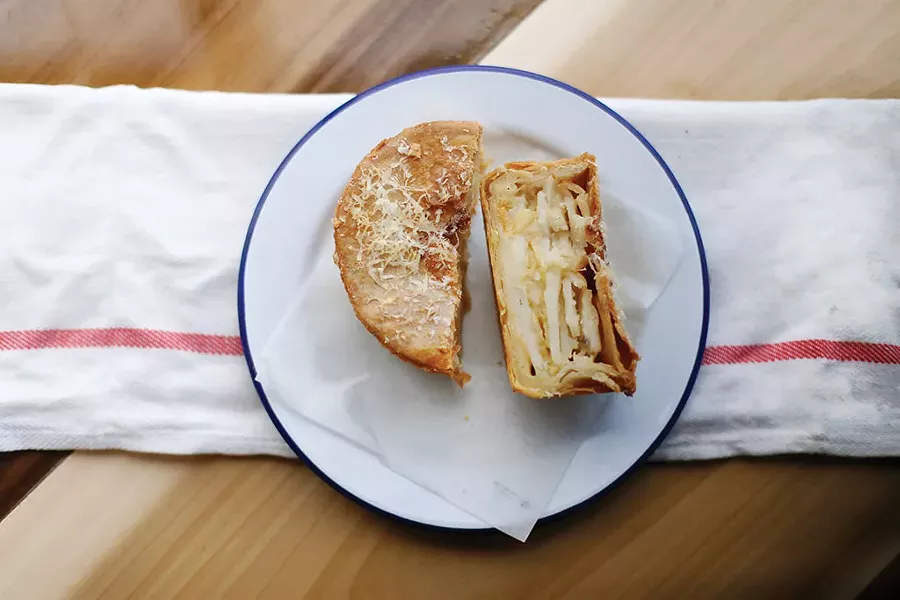 Cheese, potato and artichoke pie - SARAH PRIESTAP