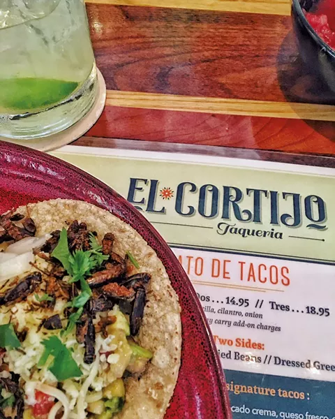 Cricket taco at El Cortijo - COURTESY OF FLOURISH FARM