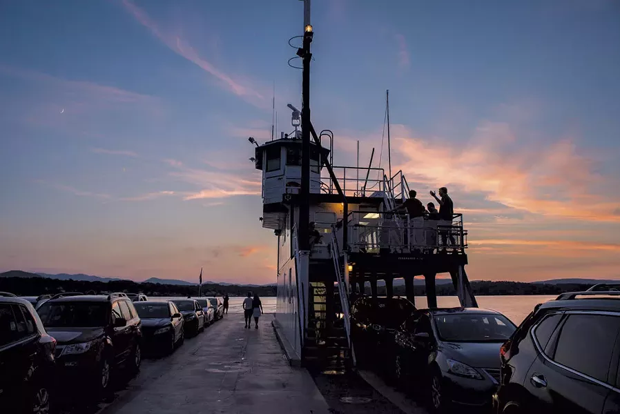 The Adirondack Mountains as seen from the Lake Champlain Transportation Company ferry - GLENN RUSSELL