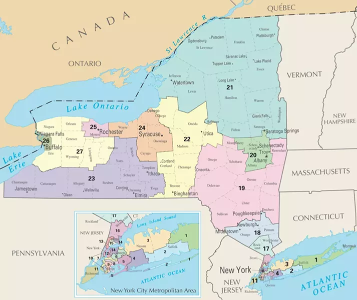 New York State congressional districts - WIKIMEDIA COMMONS