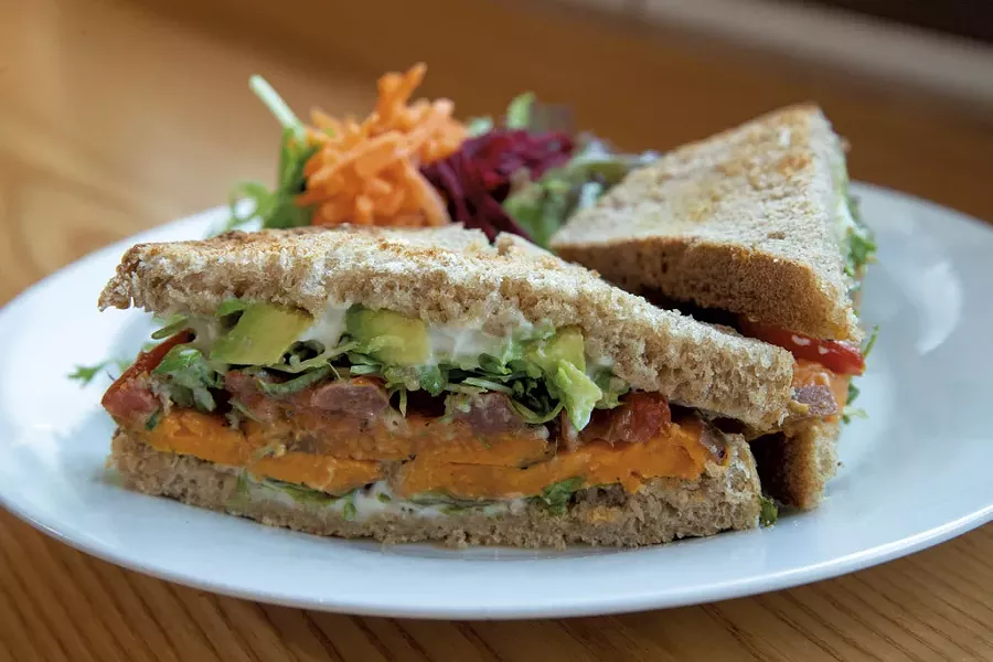 Sweet potato sandwich at Knead Bakery - JAMES BUCK