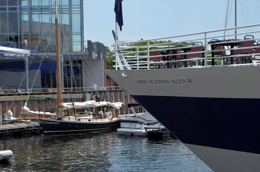 The Spirit of Ethan Allen III docked at Burlington's waterfront - KEN PICARD