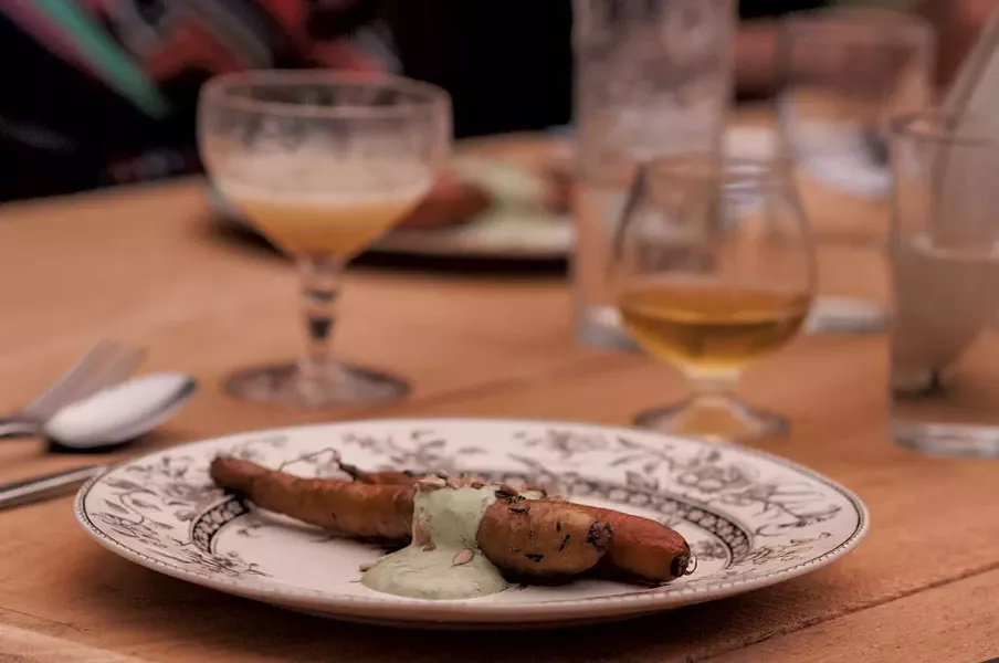 Smoked carrots with herb pesto - MICHAEL VERILLO