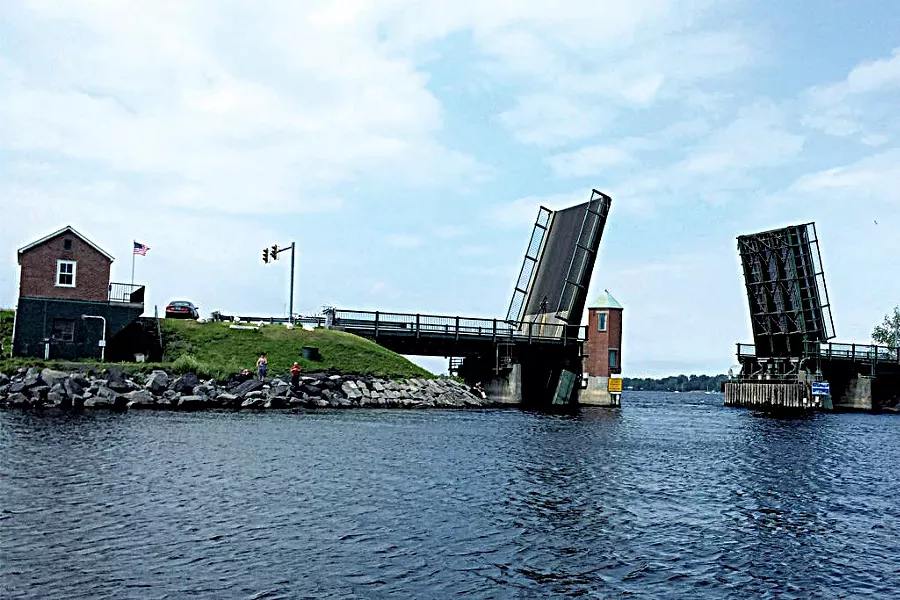 North Hero-Grand Isle drawbridge in action - COURTESY OF VERMONT AGENCY OF TRANSPORTATION