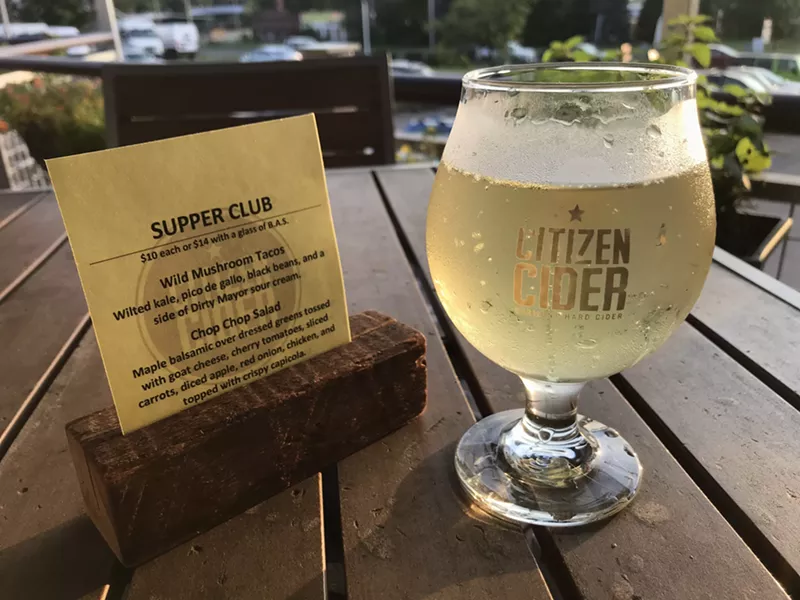 Supper Club menu at Citizen Cider - COURTESY OF DYLAN FRANCOIS