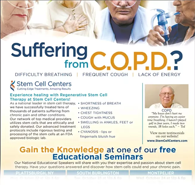 An ad for Stem Cell Centers