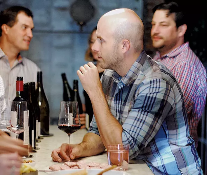 Master sommelier Dustin Wilson giving a wine tasting at Dedalus Wine Shop, Market & Wine Bar - COURTESY OF DEDALUS WINE SHOP, MARKET & WINE BAR