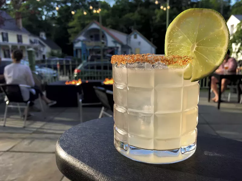 Palomaniac cocktail on the patio at Main + Mountain Bar & Motel - MELISSA PASANEN