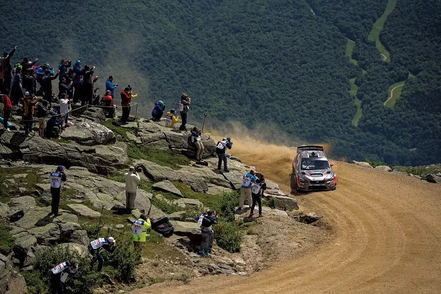 Travis Pastrana on his record-setting run at the Mount Washington Hillclimb Auto Race - COURTESY OF VERMONT SPORTSCAR AND SUBARU RALLY TEAM USA