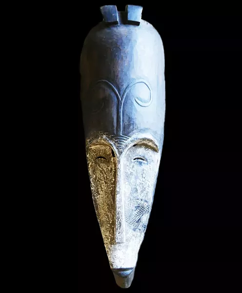 Fang tribe wooden mask, Southern Cameroon, circa 1800s - COURTESY OF JOHN Y. FLANAGAN