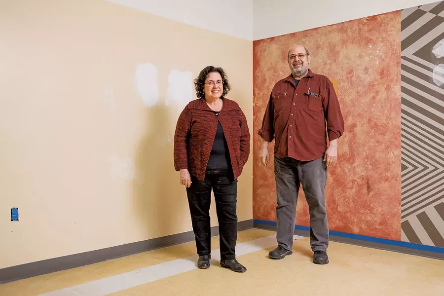 April Werner and Ben Bergstein at North End Studios' future location - OLIVER PARINI