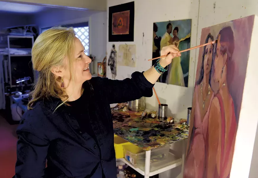 Hope Sharp in her studio - JEB WALLACE-BRODEUR