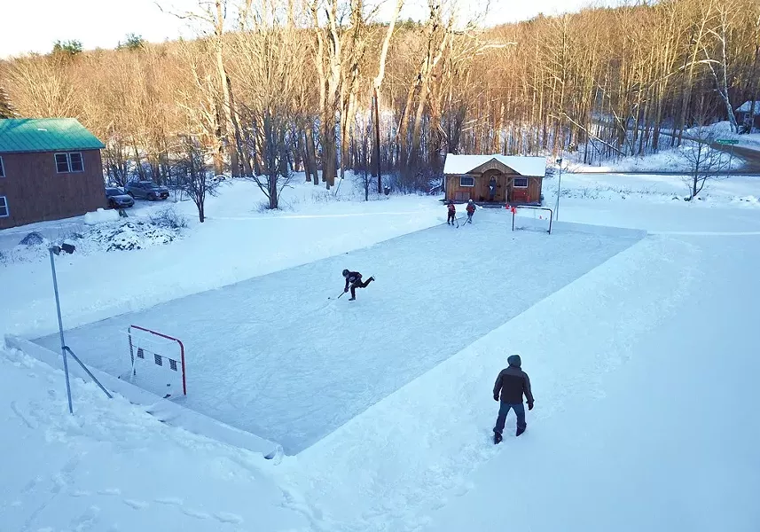 Backyard Hockey Rink - COURTESY OF PATTY KELLY