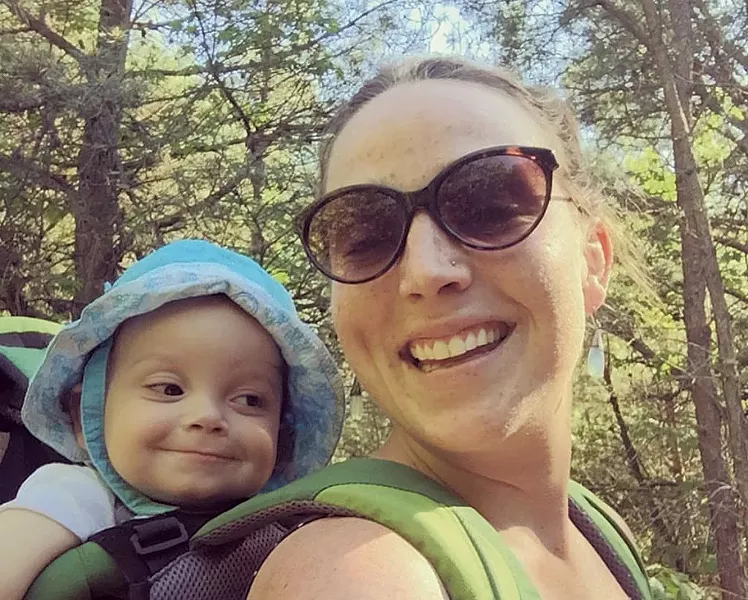 Madelyn Linsenmeir with her son in 2016 - COURTESY OF KATE O'NEILL