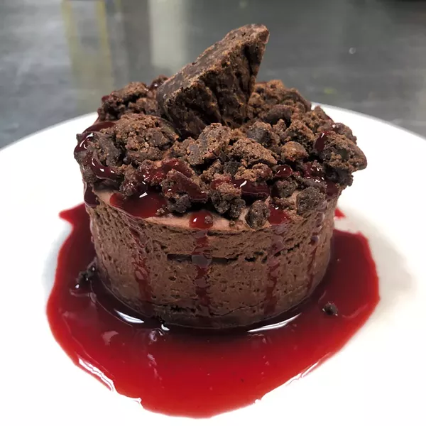 Brownie chocolate mousse pie - COURTESY OF HATCHET TAP AND TABLE