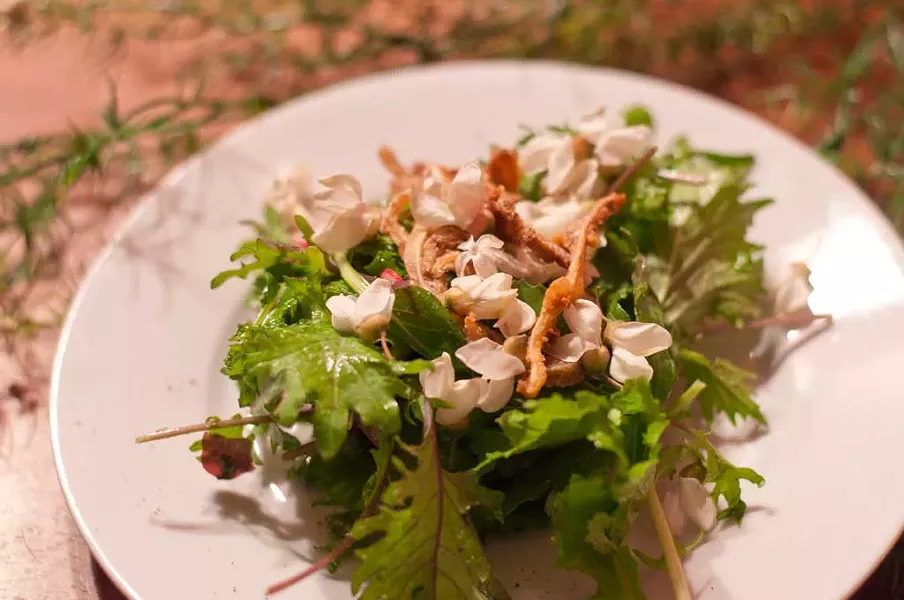 Crispy pig's ear salad - HANNAH PALMER EGAN