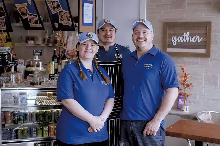 From left: Lorena Neironi Rossi, Leandro Bustos and Javier Zirko of Dale Boca Café - LUKE AWTRY