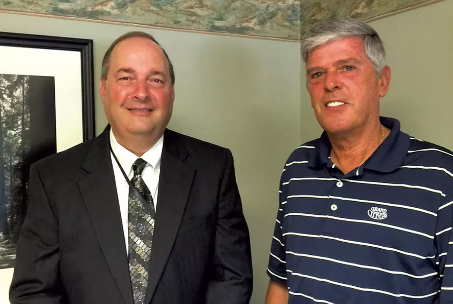 Douglas DiVello, CEO of Alice Hyde Medical Center, and Dan Clark, chair of the board of trustees - NANCY REMSEN