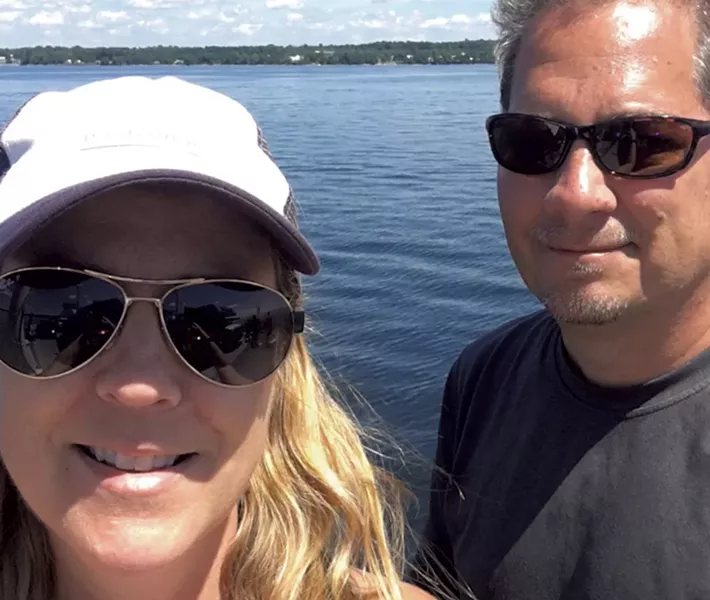 Tricia and Phil Scott on Lake Champlain - COURTESY OF PHIL SCOTT
