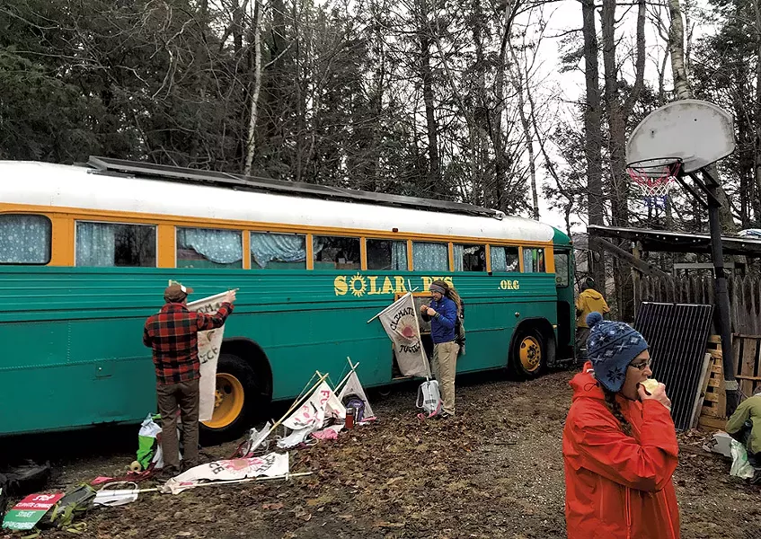 Refueling by Gary Beckwith's Solar Bus - CHELSEA EDGAR