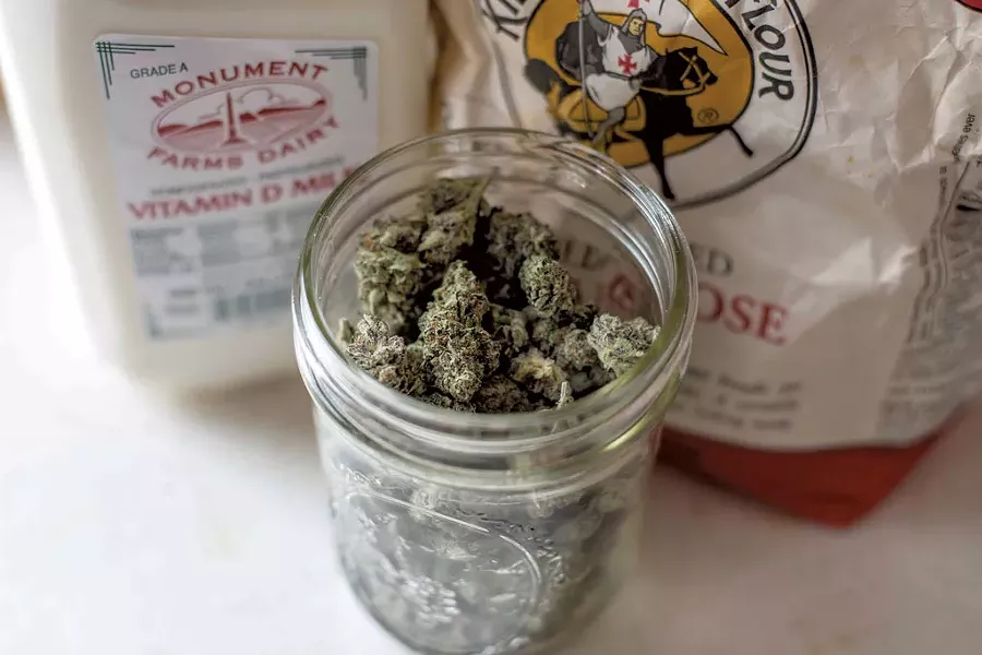 Some of the ingredients "Bobby" uses to make cannabis-infused sausage and gravy - GLENN RUSSELL