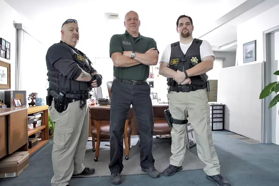 The agents of Advantage Bail Bonds Vermont: Travis Campbell, Bill Burnett and Jeffrey Stewart - MATTHEW THORSEN