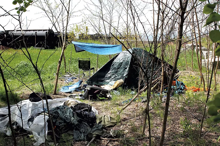 A camp off the bike path - COURTNEY LAMDIN